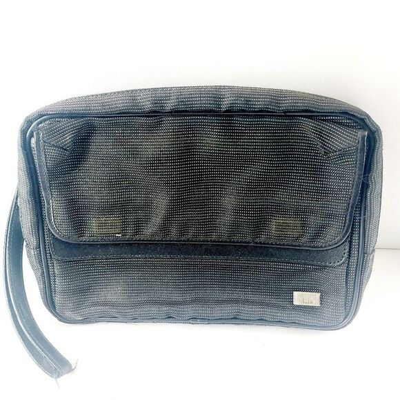 Dunhill Canvas Leather Clutch Bag - Picture 1 of 7